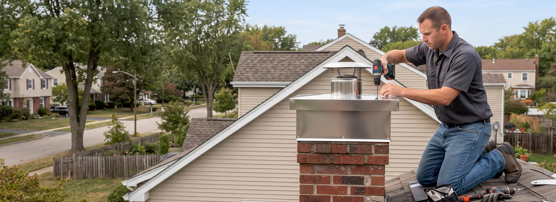 Chimney Chase Cover Installation Howell, NJ