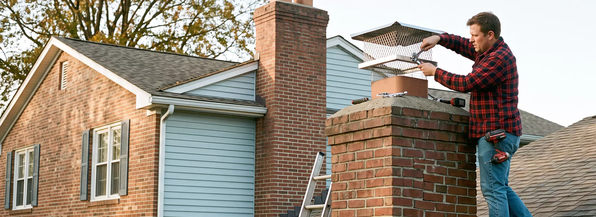 Chimney Spark Arrestor Installation in Howell