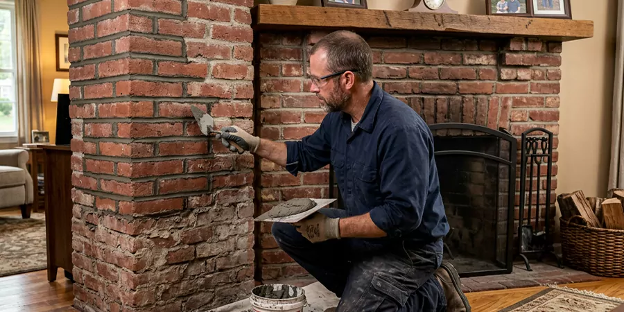 Repointing Brick Fireplace Howell
