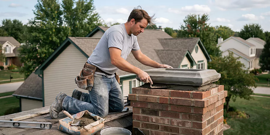 Stone Chimney Crown Installation Howell