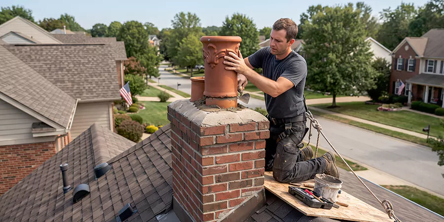 Decorative and Custom Chimney Pot Installation Howell