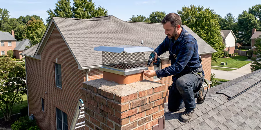 Masonry Chimney Spark Arrestor Installation Howell