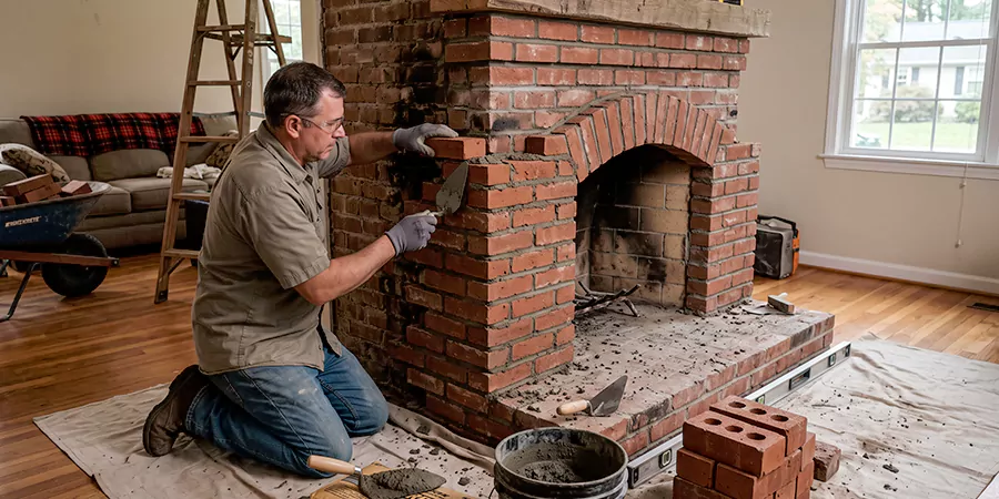 Rebuild Stone Fireplace Howell