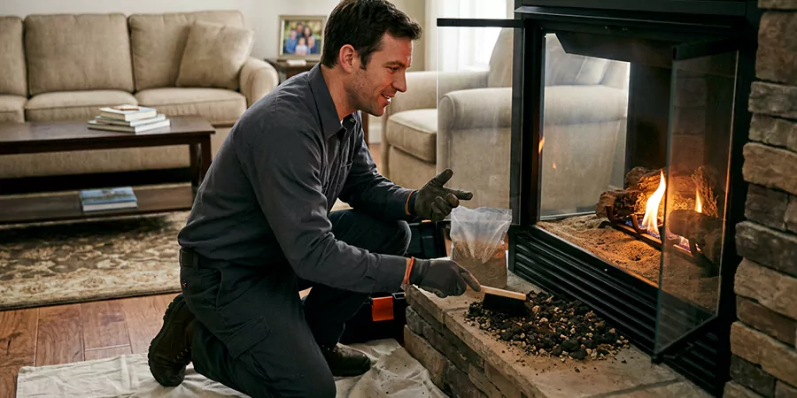 Sand and Embers for Gas Fireplace Howell